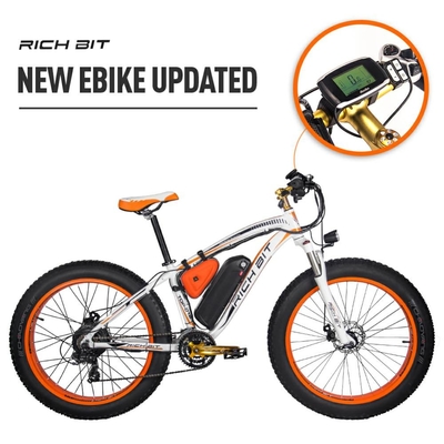 US EU STOCK Rich Bit 012 Fat Tyre Hybrid E Bike For All Terrain 1000w 48v 12.5ah 26 Inch