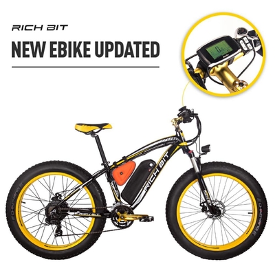 US EU STOCK Long Range Fat Tire Electric Bike 1000w 17Ah All Terrain Motorcycle Hardtail Rich Bit Rt-012