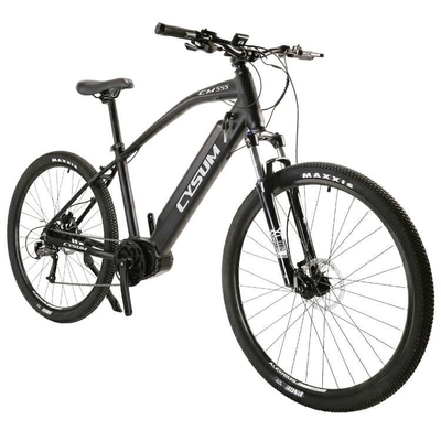 CM555 Black Mountain Electric Bikes Mid-drive 27.5" 36v 250w 10Ah Torque Sensitive Sensor