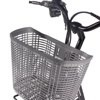 26 Inch Women Electric Bike With Basket Step Through E Bike 48v 350w 9.6Ah