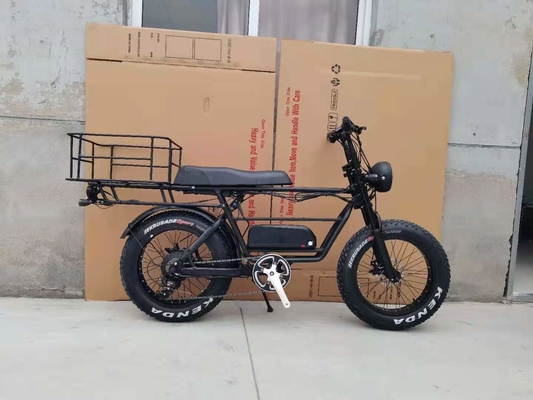 Fast Long Range Electric Bike Road 20" Cargo Double Batteries 500w 9.6Ah 40kmh