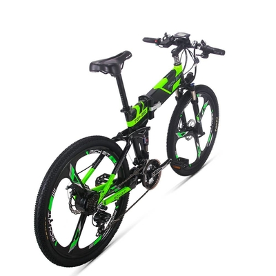 EU STOCK 26" Full Suspension Electric City Bicycle Street Bike 36v 250w 12.8Ah RICH BIT Top 860