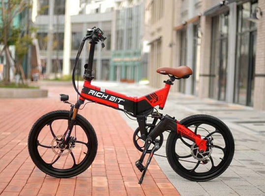 Portable Electric Bike Full Suspension Folding Ebike 8v 9.6Ah 35kmh Richbit Top-730