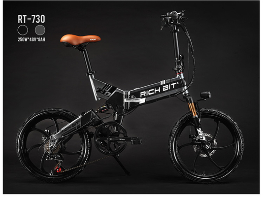 Fold Up Ebikes Built In Lithium Battery Full Suspension 48v 9.6Ah Richbit Top-730