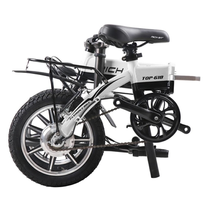 Aluminum Ladies Folding Women Electric Bikes 250w Mechanical C Brake Rich Bit 618