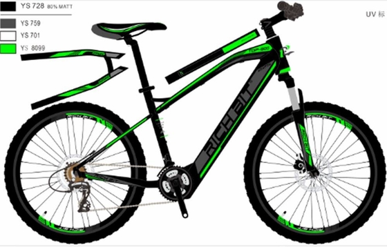 27.5inch Lithium Battery 250w 36v 9.6ah Electric Mountain Bike Rich Bit 800