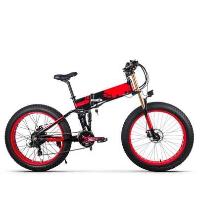 Folding Electric Bike Full Suspension Fat Tire 350w 48v RICH BIT 018