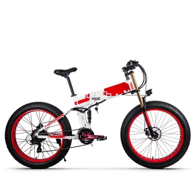 Full Suspension Fat Tire E Bike Folding Electric Mountain 350w 48v RICH BIT 018