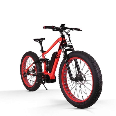 Bafang Full Suspension Mid Drive Ebike Fat Tire Snow Bike 48v 1000w 13Ah