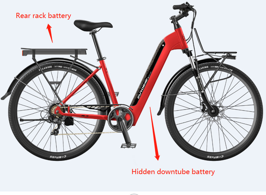 Women Elder Man Shopping City Cheap ML9 Commuter Electric Bike Aluminum double two Batteries Ebike 20Ah 150km Long range