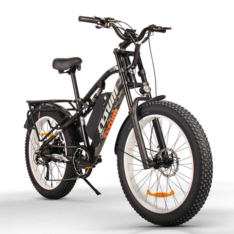 US EU STOCK Fat Tyre Mountain Electric Bike Full Suspension 48v 1000w Cysum M900 Pro