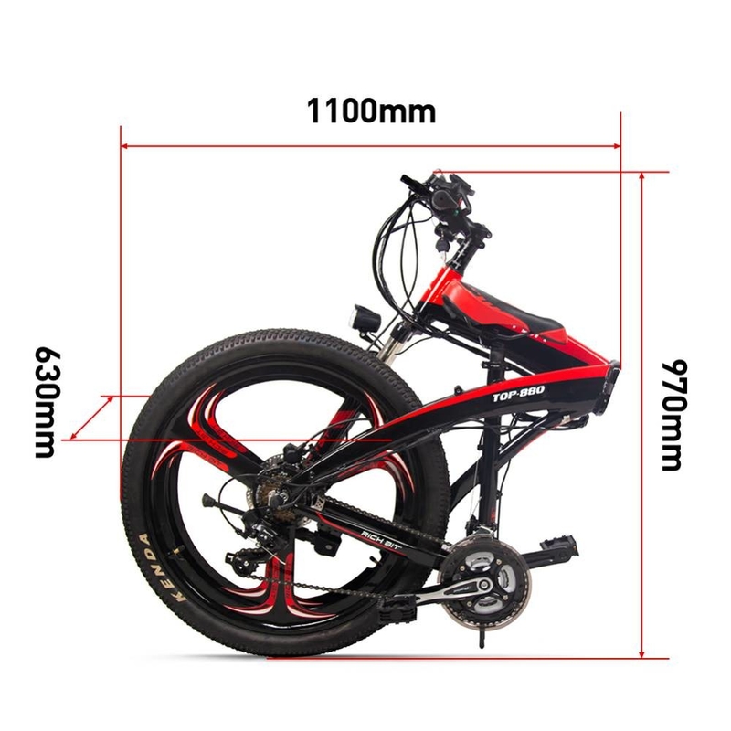 26 Inch Folding Light Weight Fat E Bike Green Power 21 Speed 36v 250w Top 880