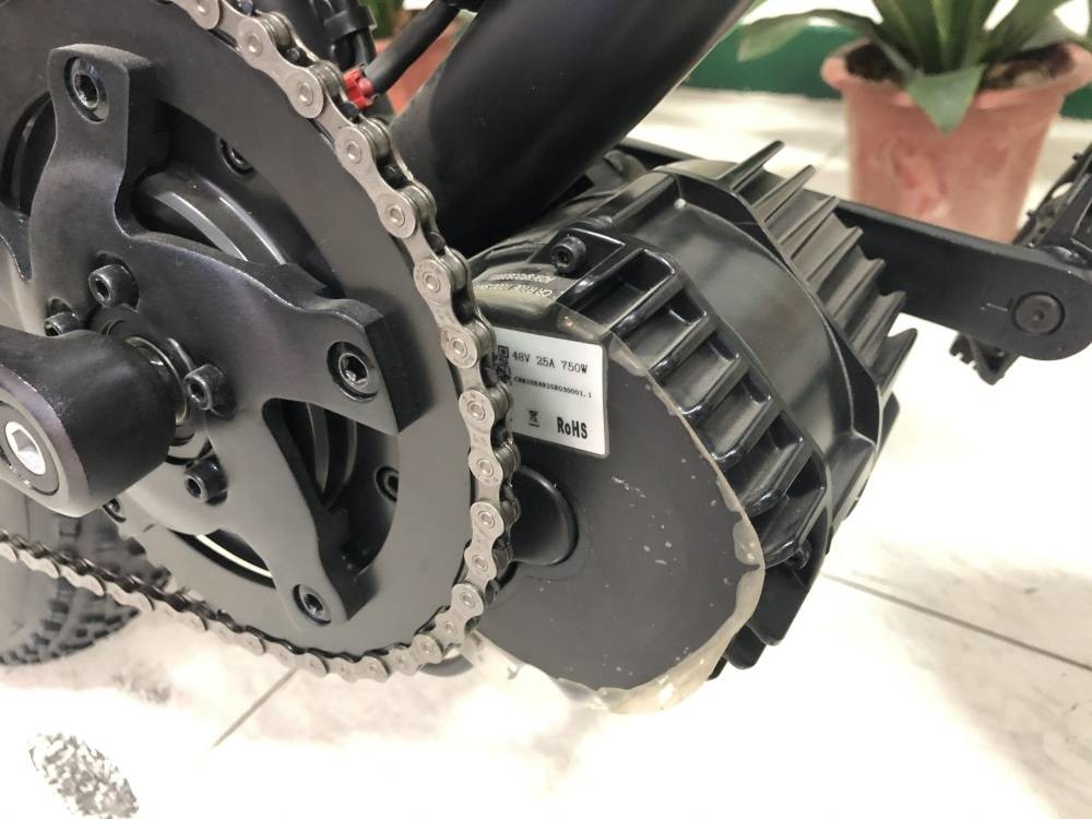 Lightest Mid Drive Ebike Commuter 26 Inch Fat Tire Central Motor 48v 250w 13Ah