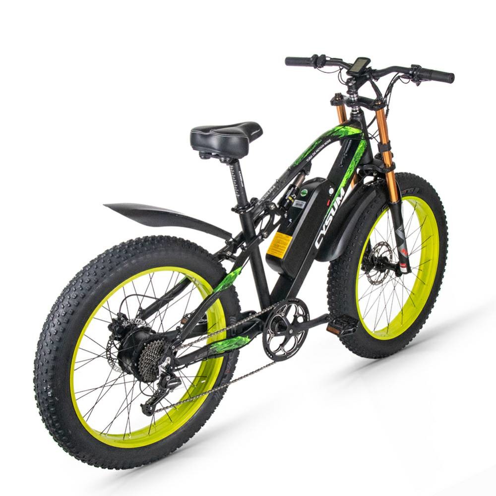 US EU STOCK 26 Inch Fat Tire E Bike With Full Suspension 1000Watt 17Ah Cysum M900