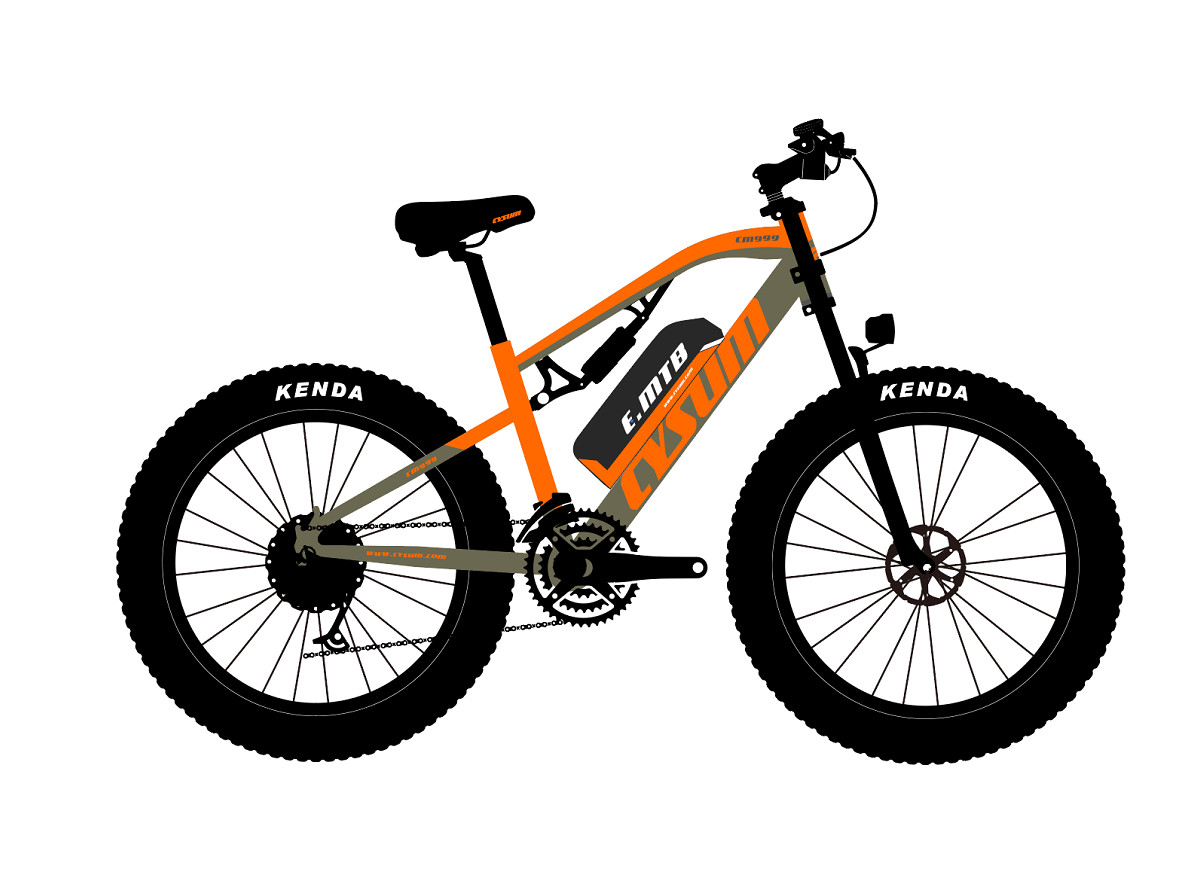 Full Suspension Fat Tire E Bike Electric Bicycle For Seniors 1000w 48v 17Ah