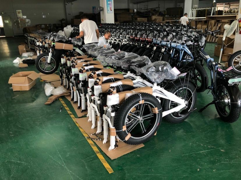 20 Inch Fat Tire Folding E Bike Snow Bike Electric 4 Chaoyang Tire 48v 500 Watt 9.6Ah