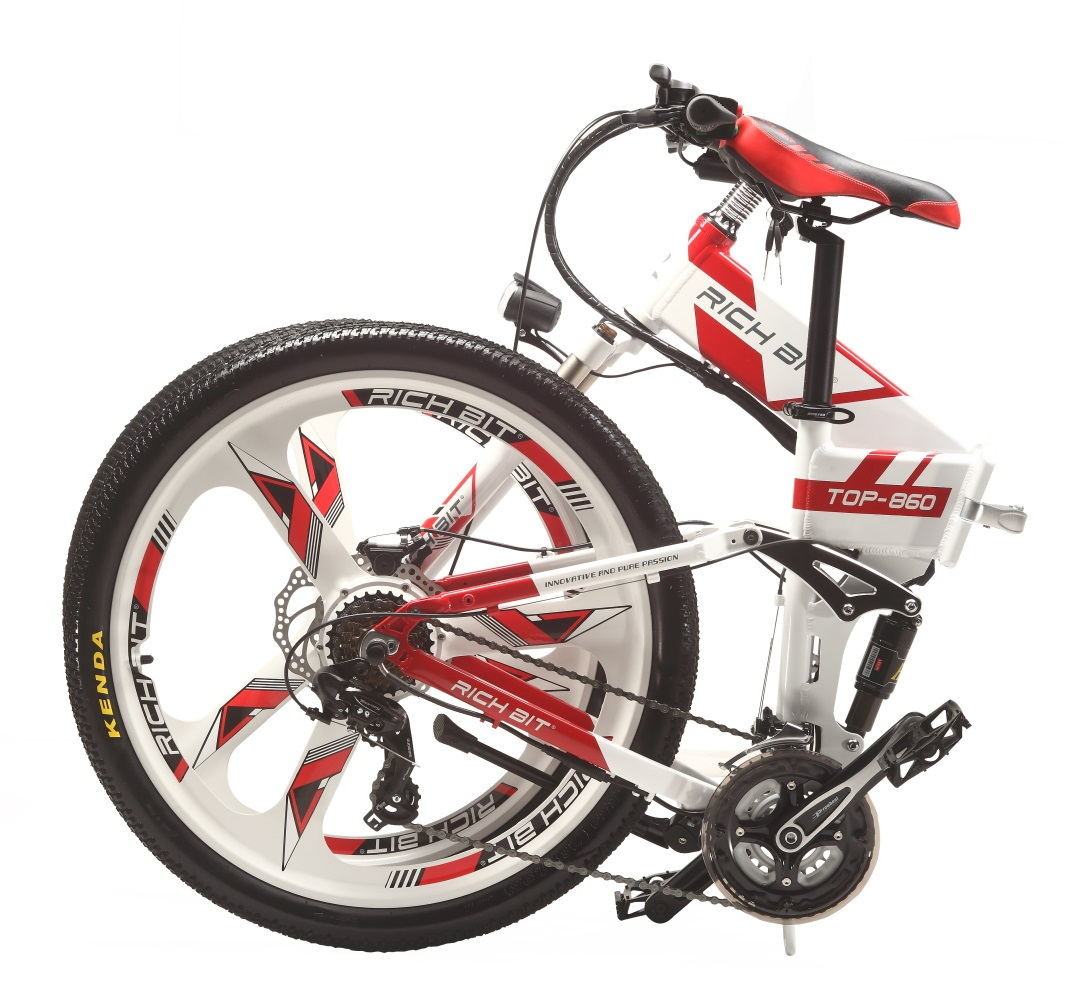 EU STOCK Full Suspension Folding Electric Bike With 26 Inch Wheel 36v 250w RICH BIT Top-860