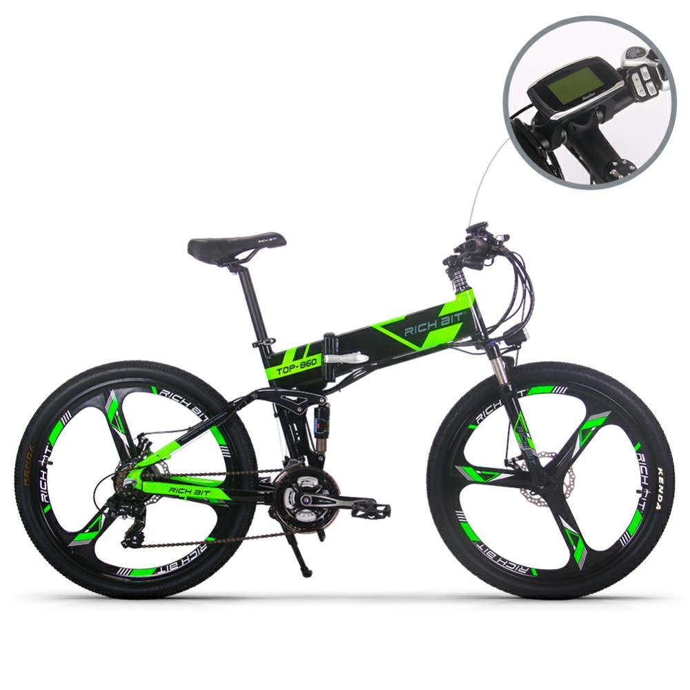 EU STOCK 21 Speed Foldable Electric Bike Full Suspension Top 860 26inch 36v 250w For Adults