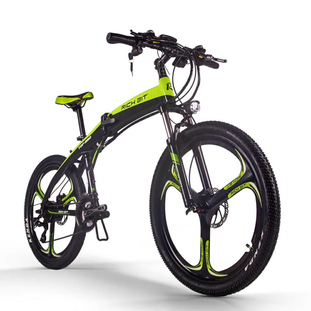 Small Lightweight Fold Up Electric Bike Lunar Shape 36v 250w 9.6ah RICH BIT Top-880