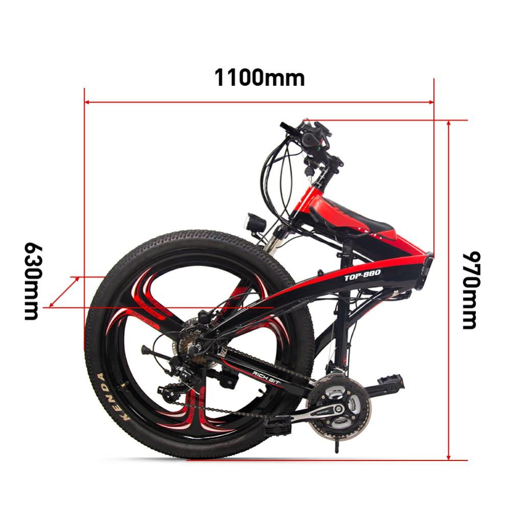 26 Inch Folding Light Weight Fat E Bike Green Power 21 Speed 36v 250w Top 880
