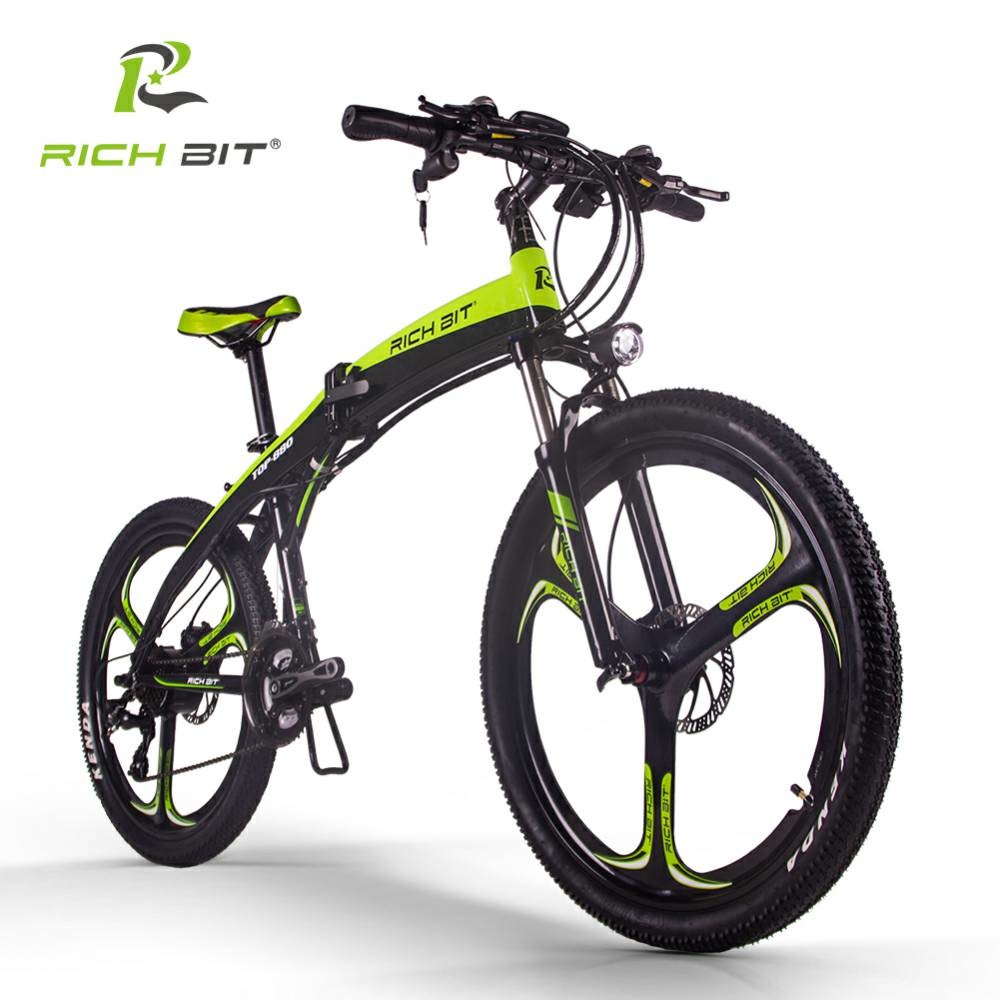 Smart Folding Electric Bike Battery 36v 250w 9.6ah Lithium Lunar Shape Richbit Top 880